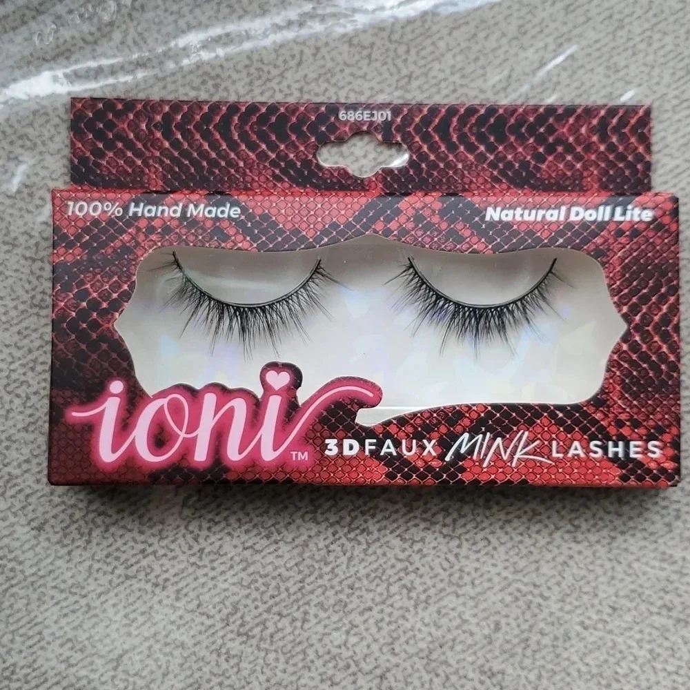 Ioni 3D Faux Mink Lashes Women's 100% Handmade Bundle 2